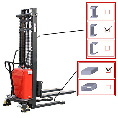 Штабелер с электроподъемом SES 1525 OXLIFT 2500 мм 1500 кг HV Market