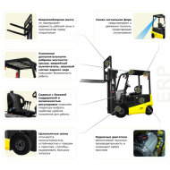 Электрический погрузчик YETT ERP20-M300-3W HV Market