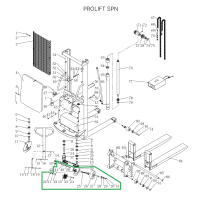 Поворотная опора с тормозом для поворотных колес для штабелеров SPN (в сборе с колесом) HV Market