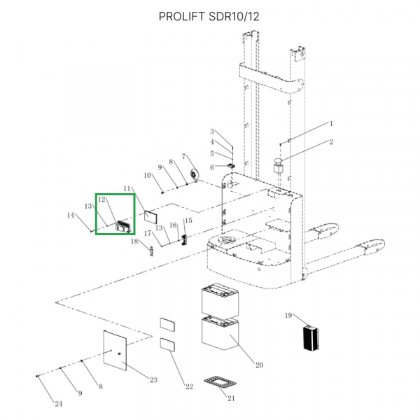 Контроллер Сurtis для штабелеров SDR 1-1,2 т, для тележек SD15 HV Market