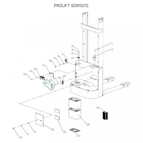 Предохранитель для штабелеров SDR1536/1545S/1645/1656/2036/2045, SDK HV Market