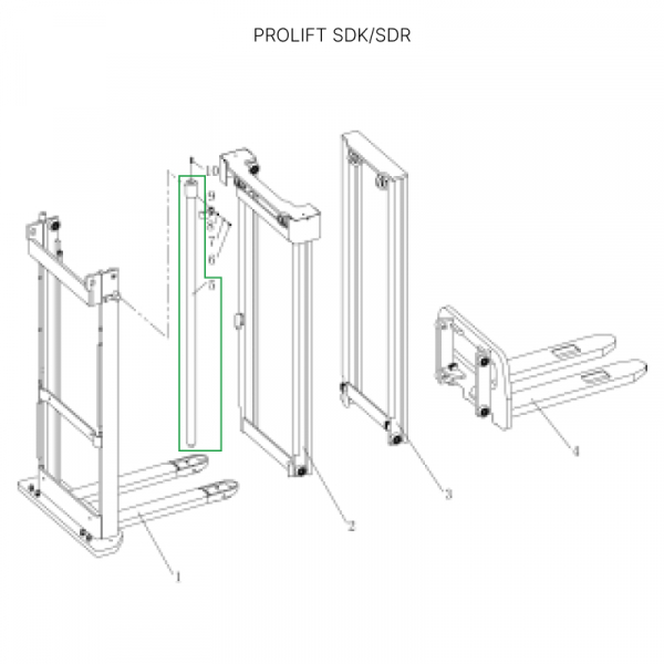 Центральный гидроцилиндр для штабелеров SDR1635/SDK1536 HV Market