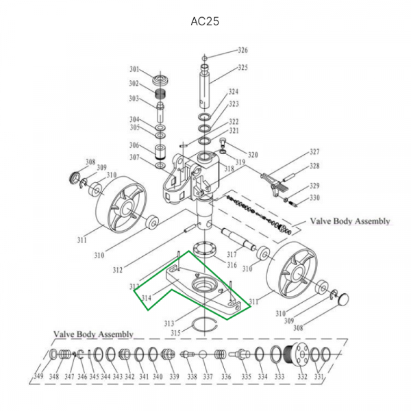 Опорная площадка гидроузла гидравлических тележек JC20 HV Market