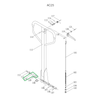 Ось нажимного ролика для гидравлических тележек DF25 HV Market
