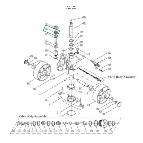Пружина возвратная малого цилиндра для гидравлических тележек DF25 HV Market