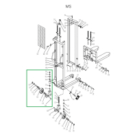Колесная опора поворотная в сборе для MS HV Market