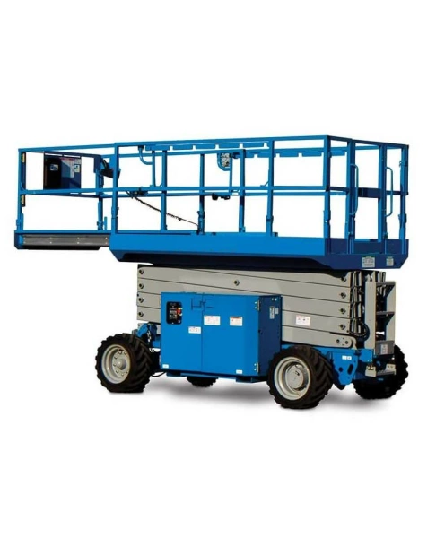 Подъемник ножничный GENIE GS-3268 RT, грузоподъемность 454 кг, рабочая высота 11.58 м, тип питания Дизель
