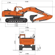 Гусеничный экскаватор DEVELON DX220LC-7M, мощность двигателя 156 л.с.