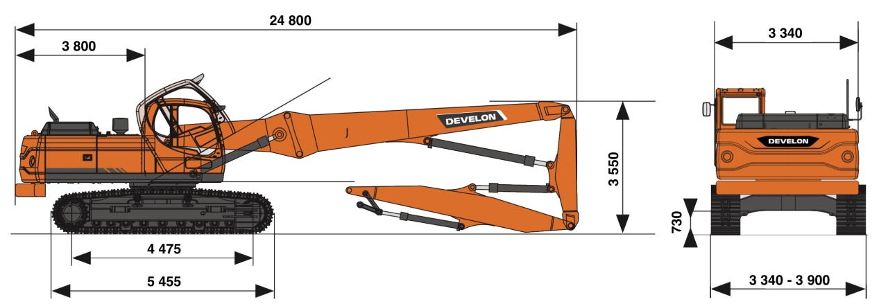Экскаватор для демонтажа DEVELON DX530DM