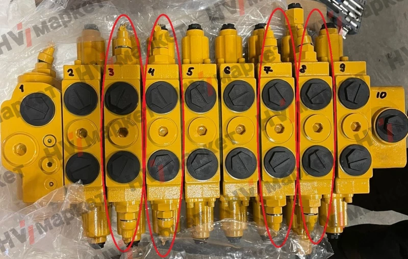 W070400009-4 - Секция гидрораспределителя Shanmon388H #3,4,7,8